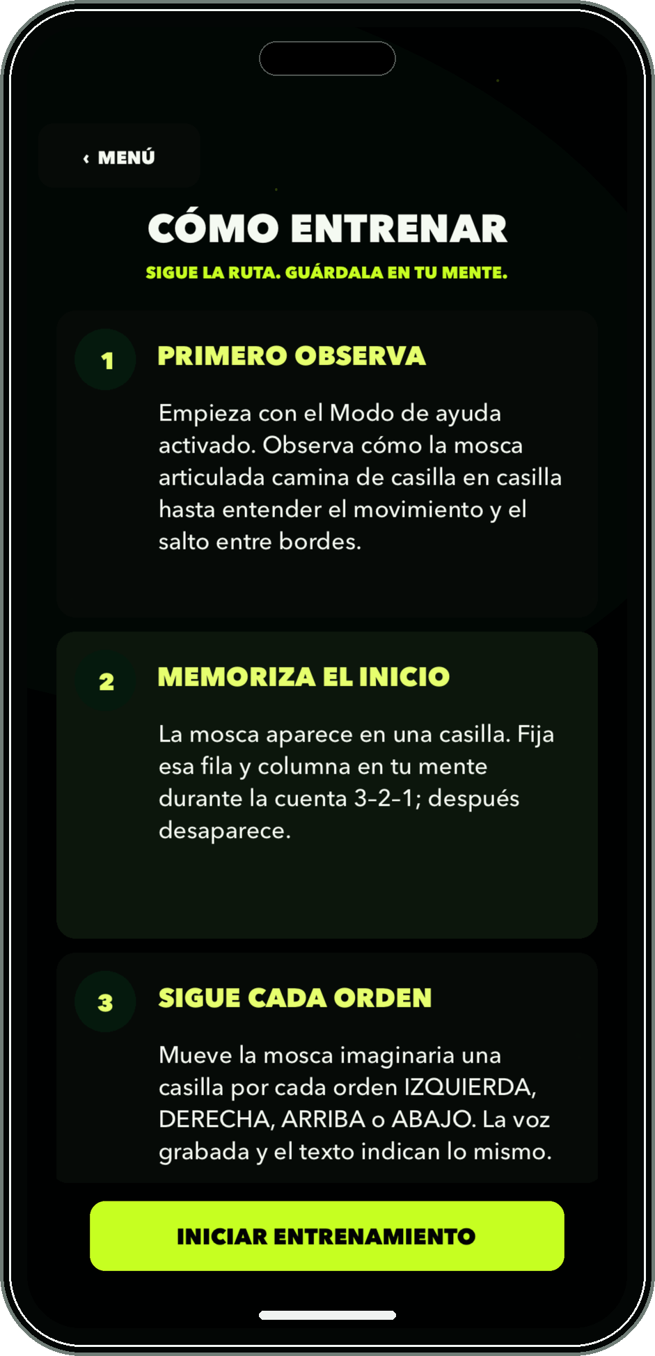 Pantalla de instrucciones de Flucking Fly en español